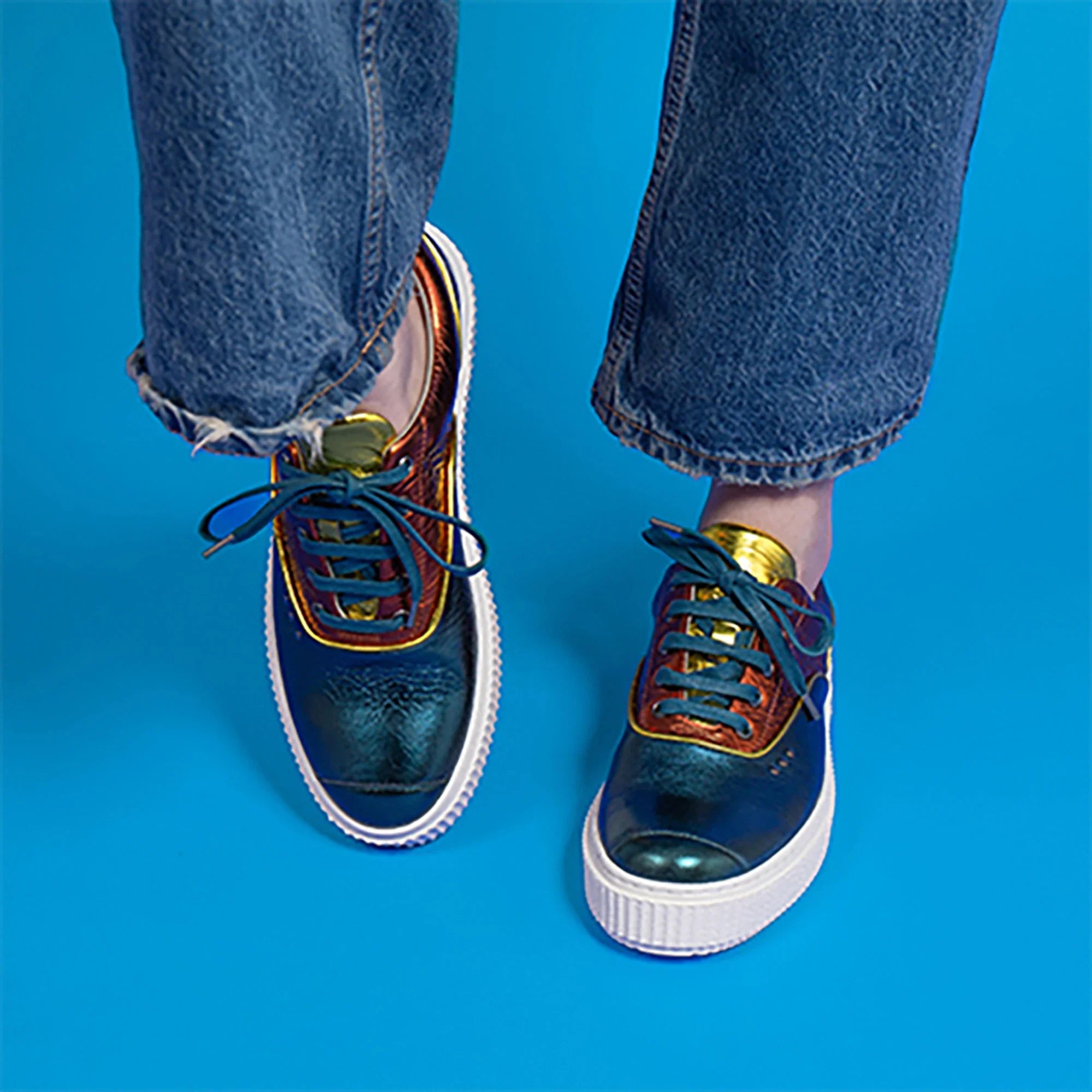 Metallic multi peacock MEAKER sneaker ✔ ME.LAND