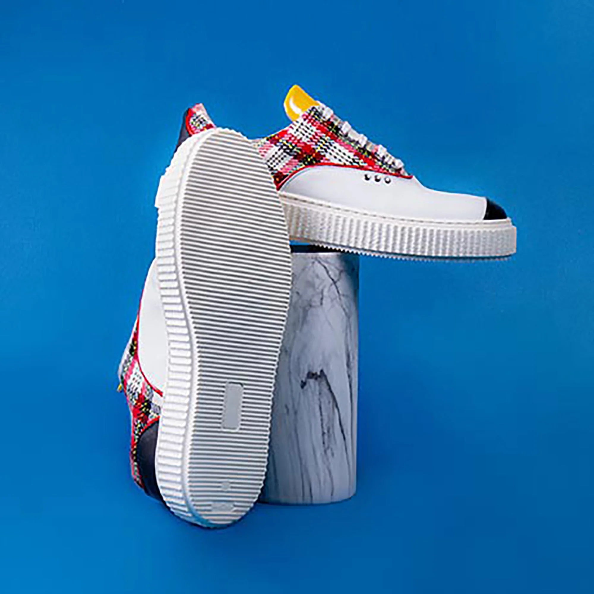 ME.LAND Tartan and white MEAKER sneaker men