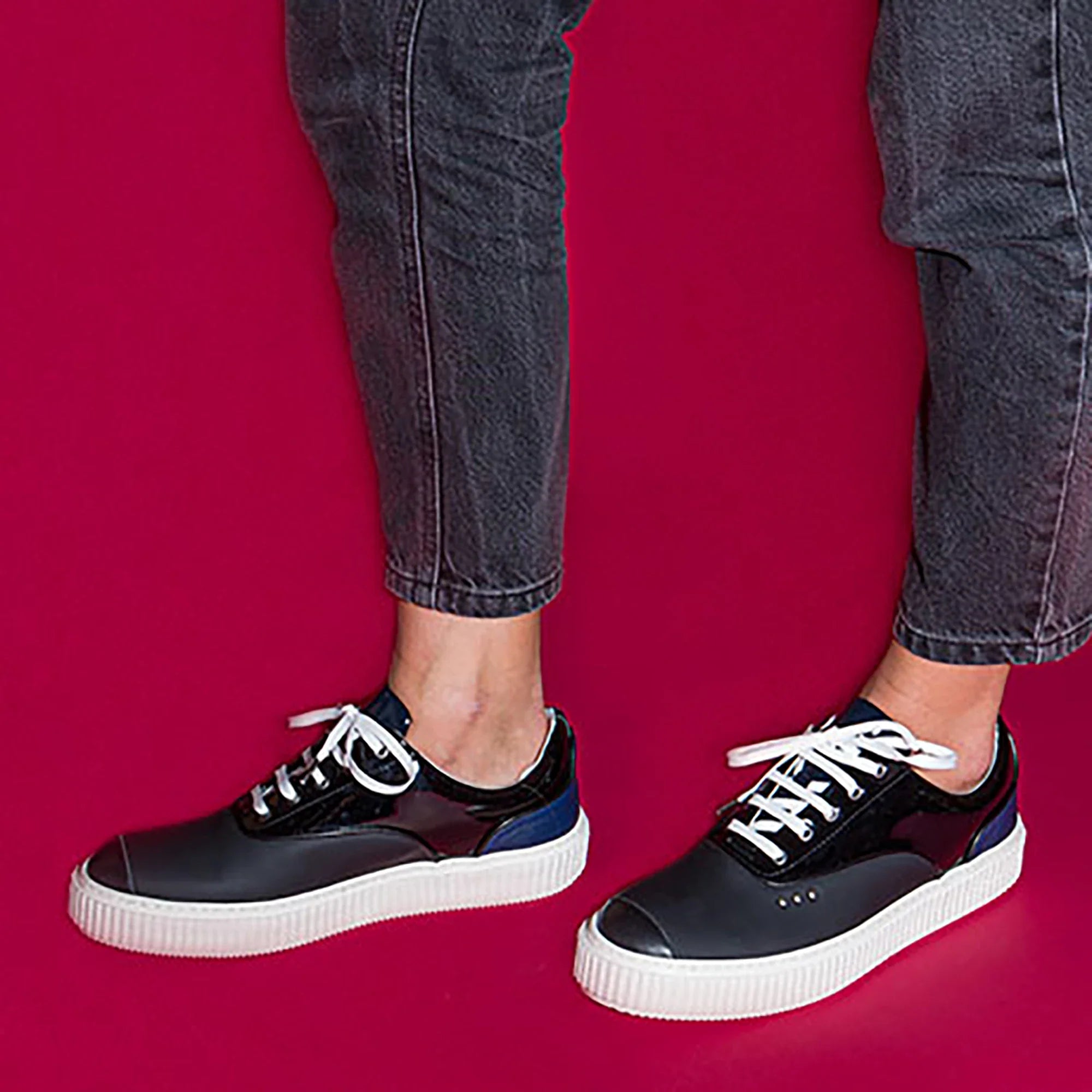 ME.LAND Black and blue MEAKER sneaker sole