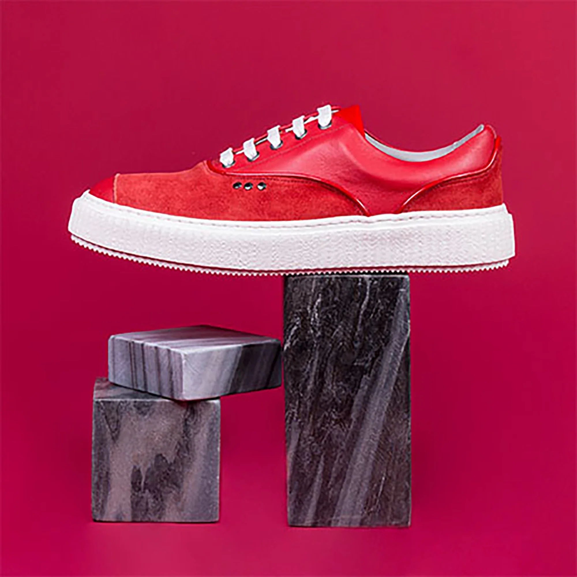 ME.LAND Red suede MEAKER sneaker above