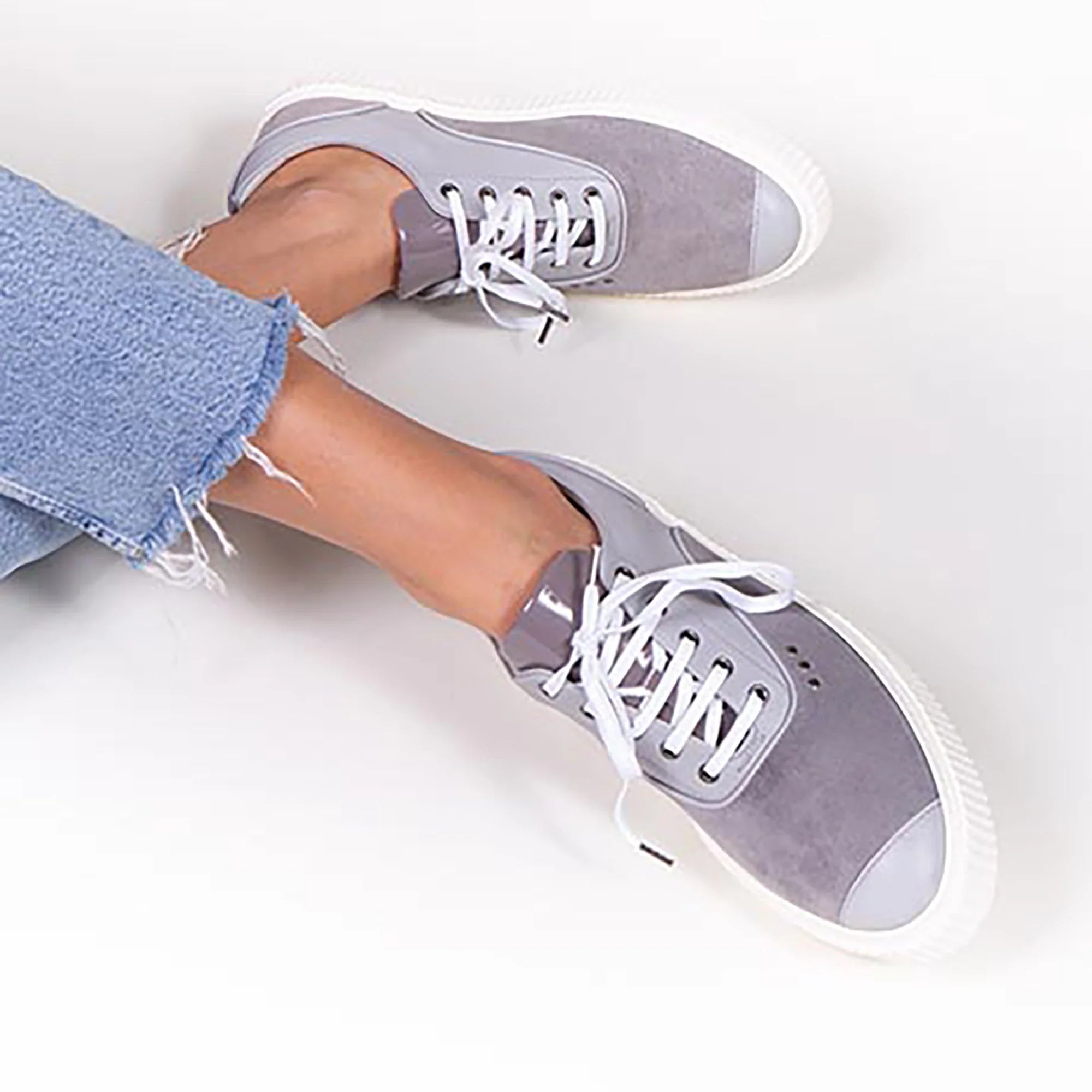 ME.LAND Grey suede MEAKER sneaker sole