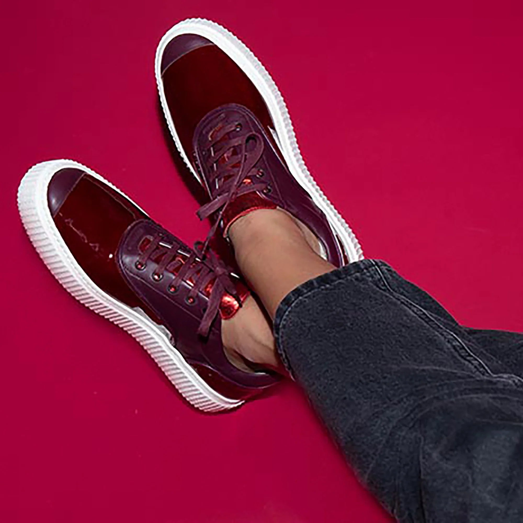 ME.LAND Bordeaux patent MEAKER sneaker sole