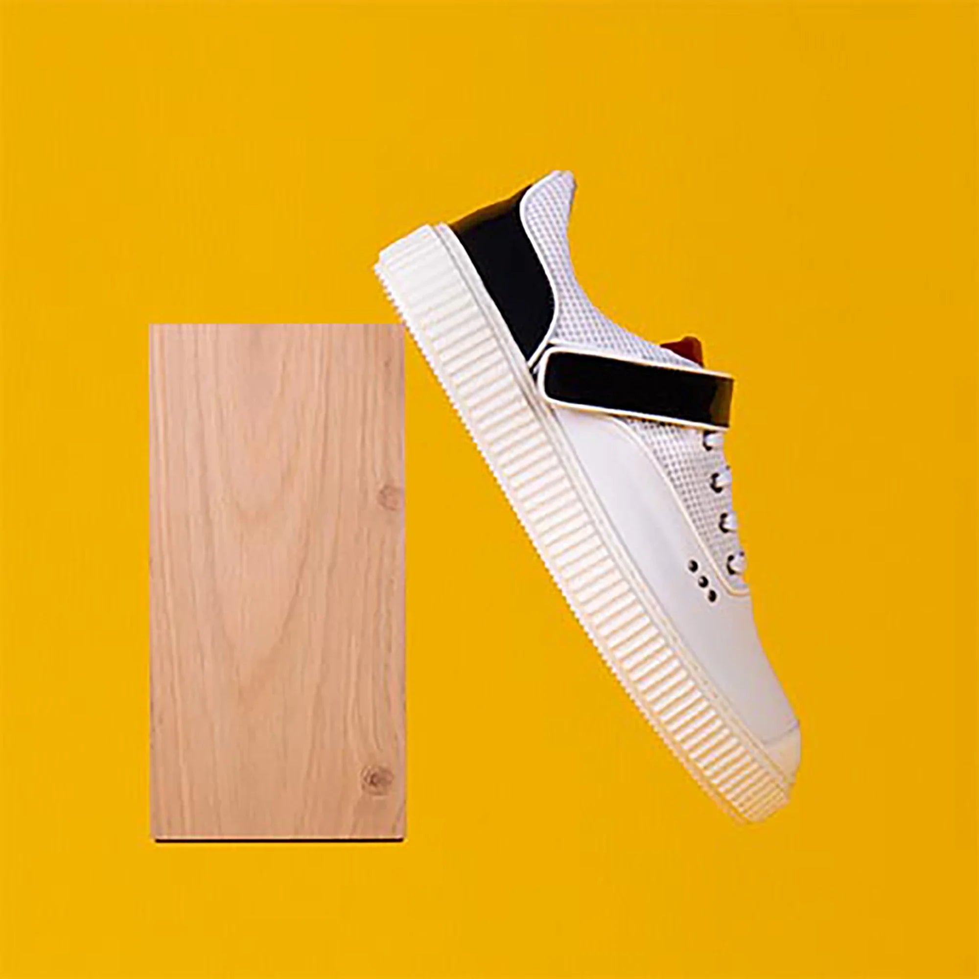 ME.LAND White and navy blue BEAKER band sneaker above