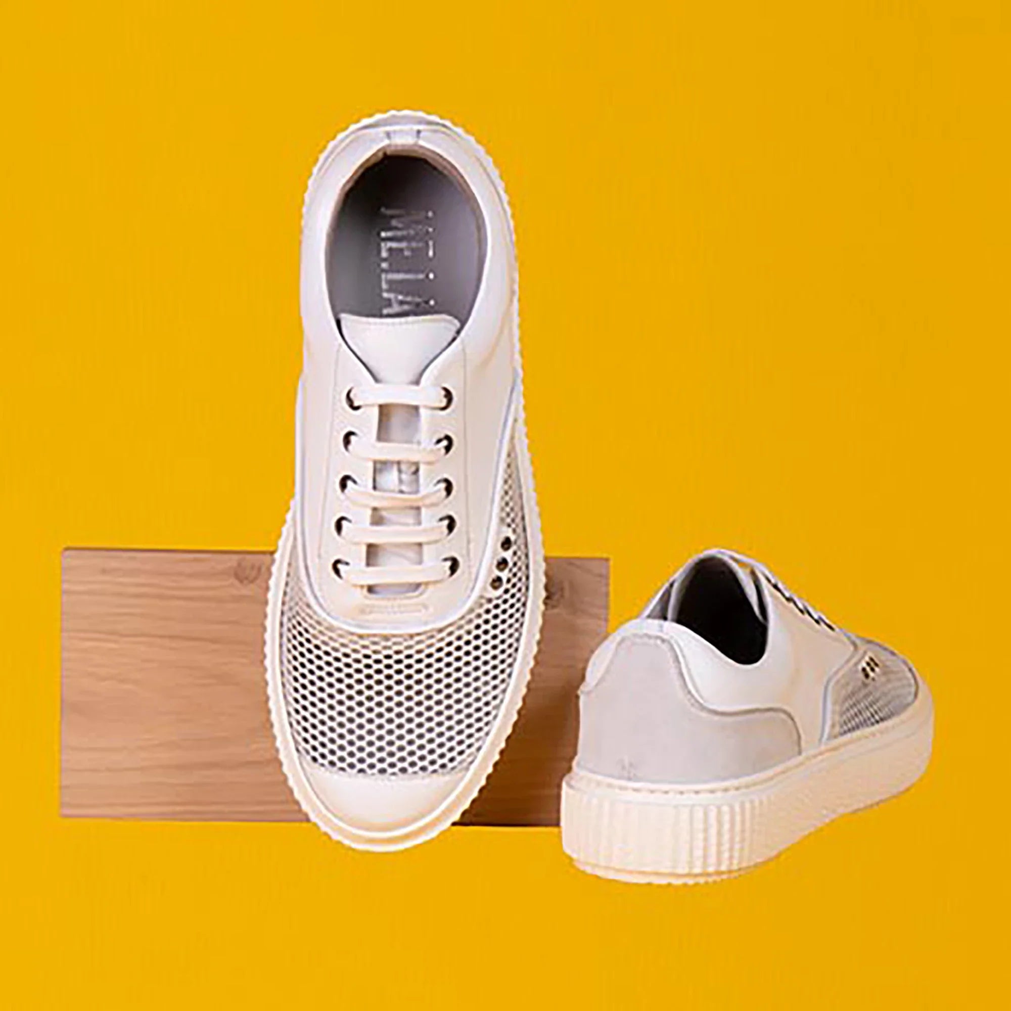 ME.LAND White mesh MEAKER sneaker ladies