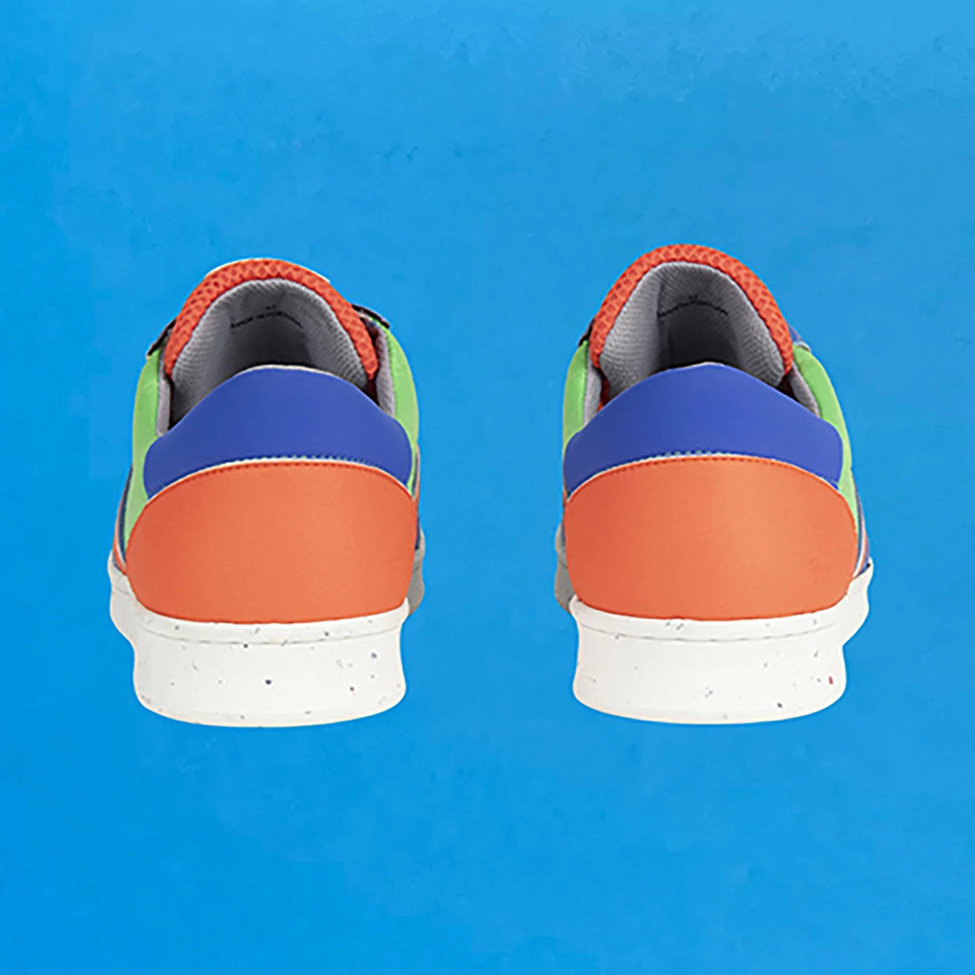 Vivace vegan and recycled sneaker in green, blue and orange ✔ ME.LAND