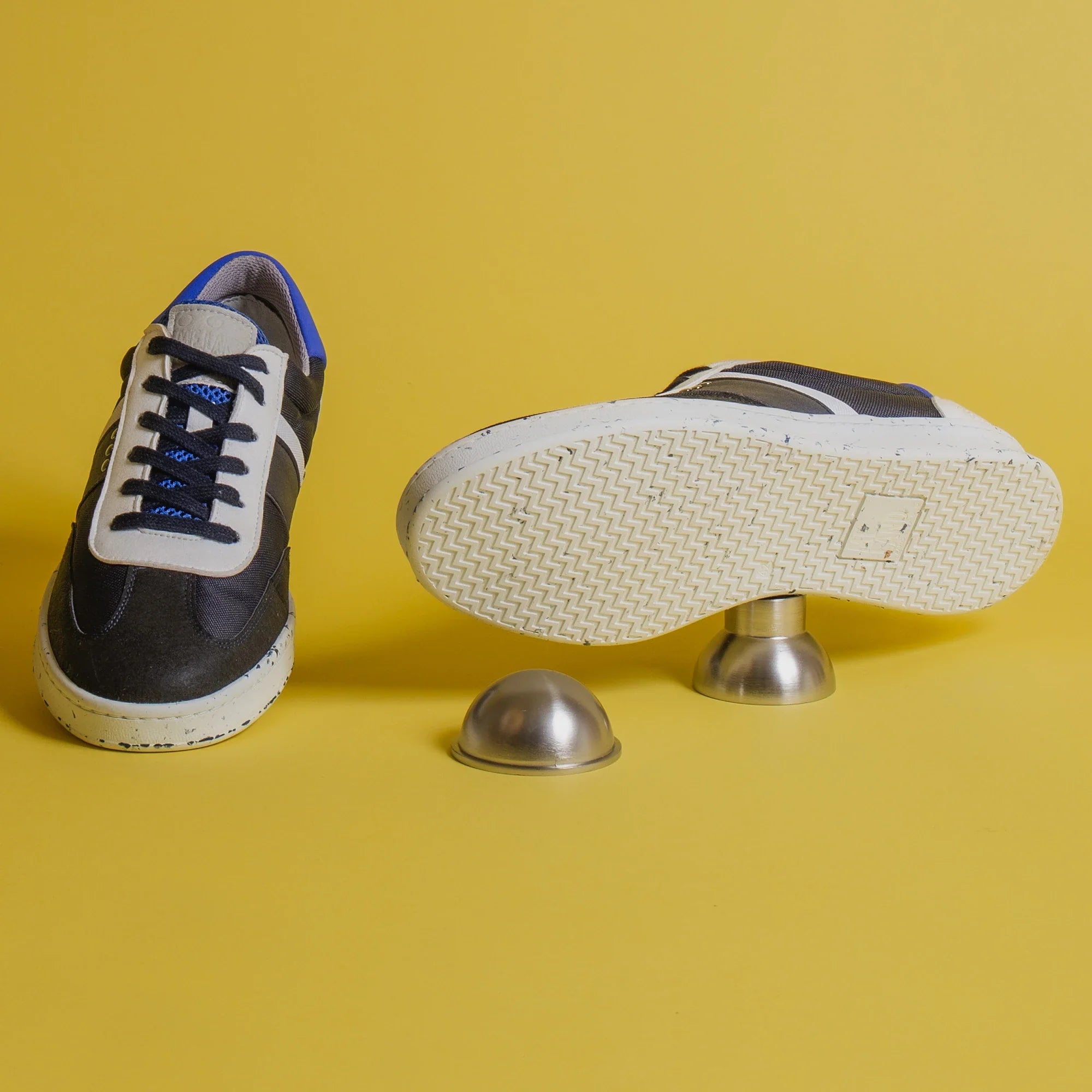 ME.LAND Vivace vegan and recycled sneaker in navy, white and blue ladies