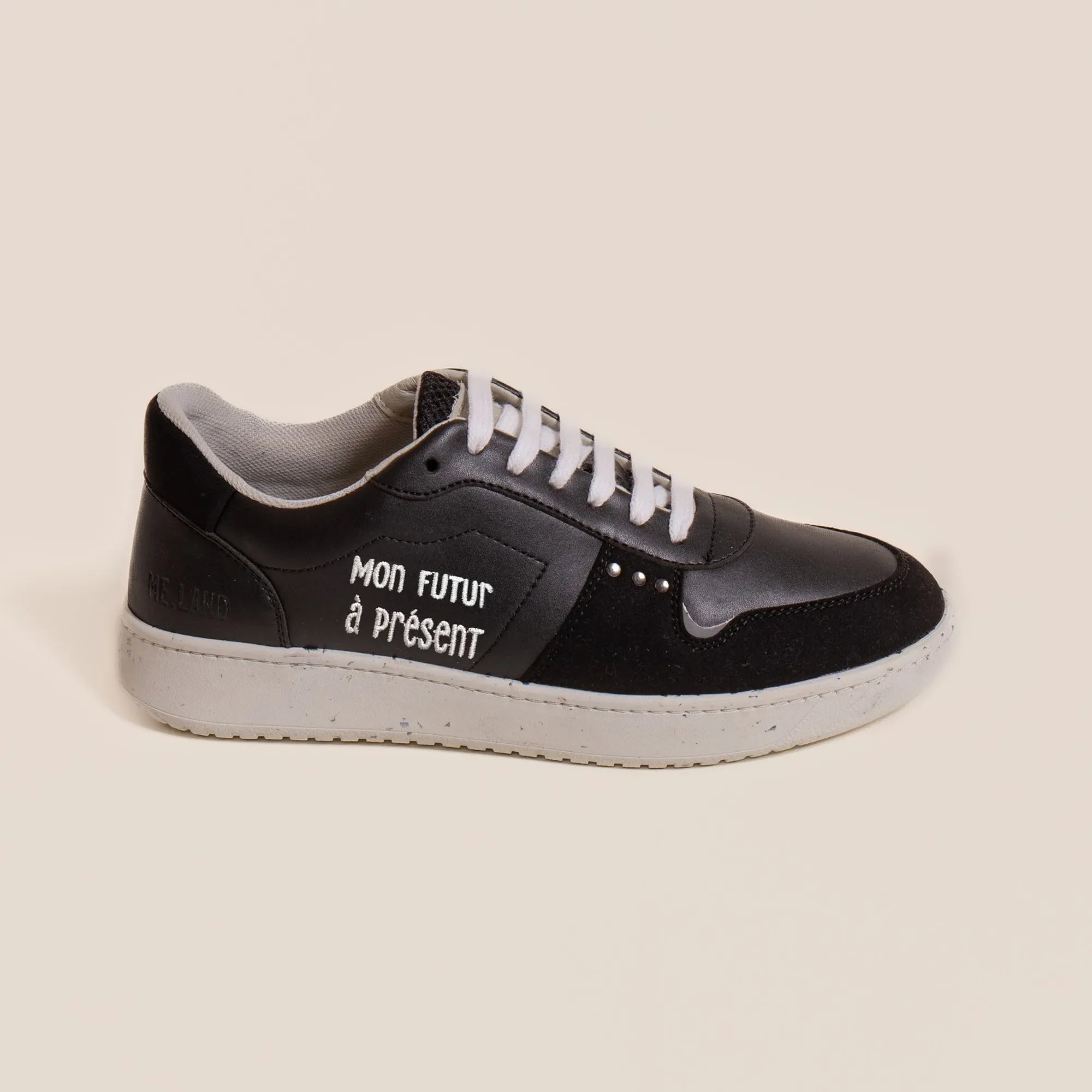 Evan vegan and recycled black sneaker ME.LAND x Emma Daumas ✔ ME.LAND