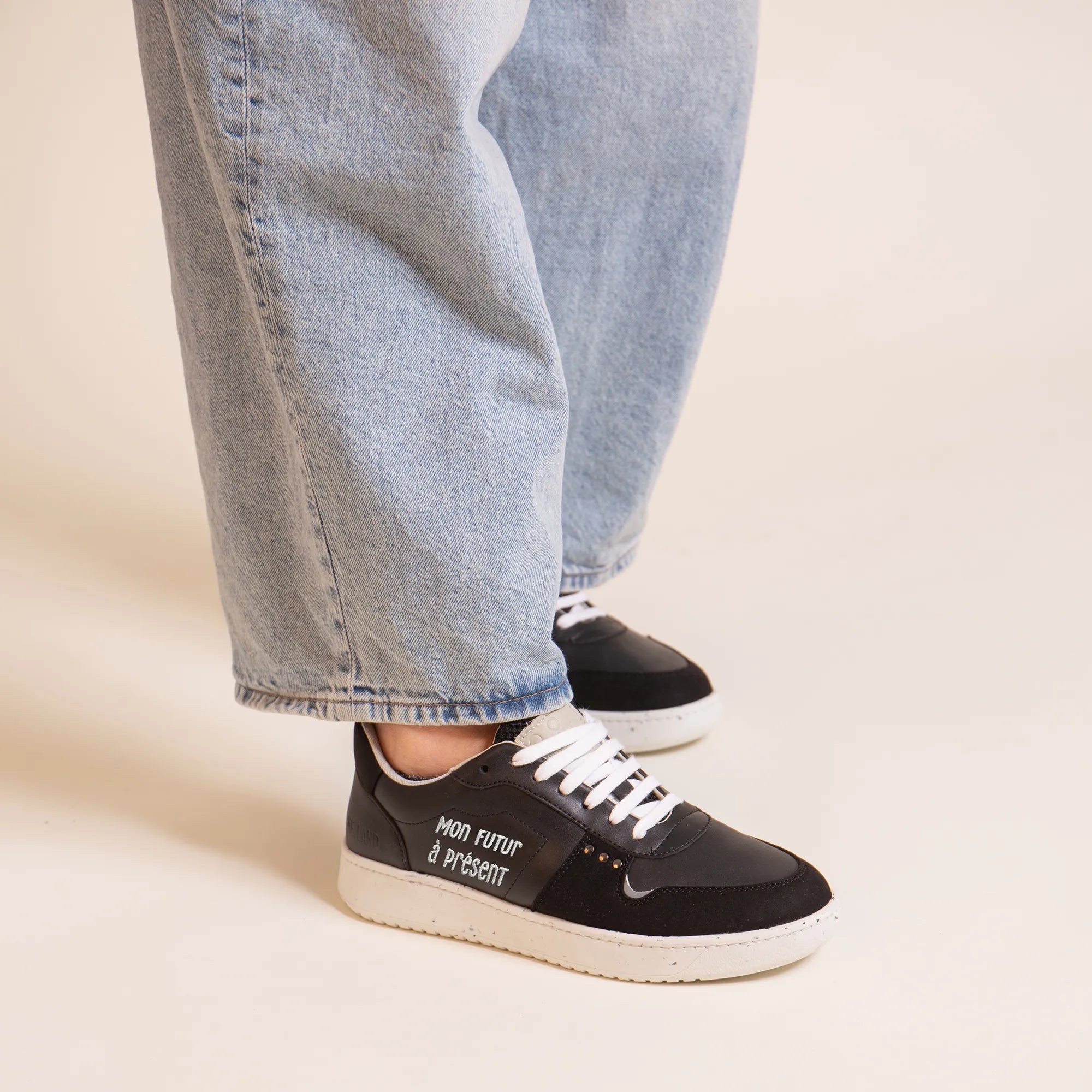 Evan vegan and recycled black sneaker ME.LAND x Emma Daumas ✔ ME.LAND