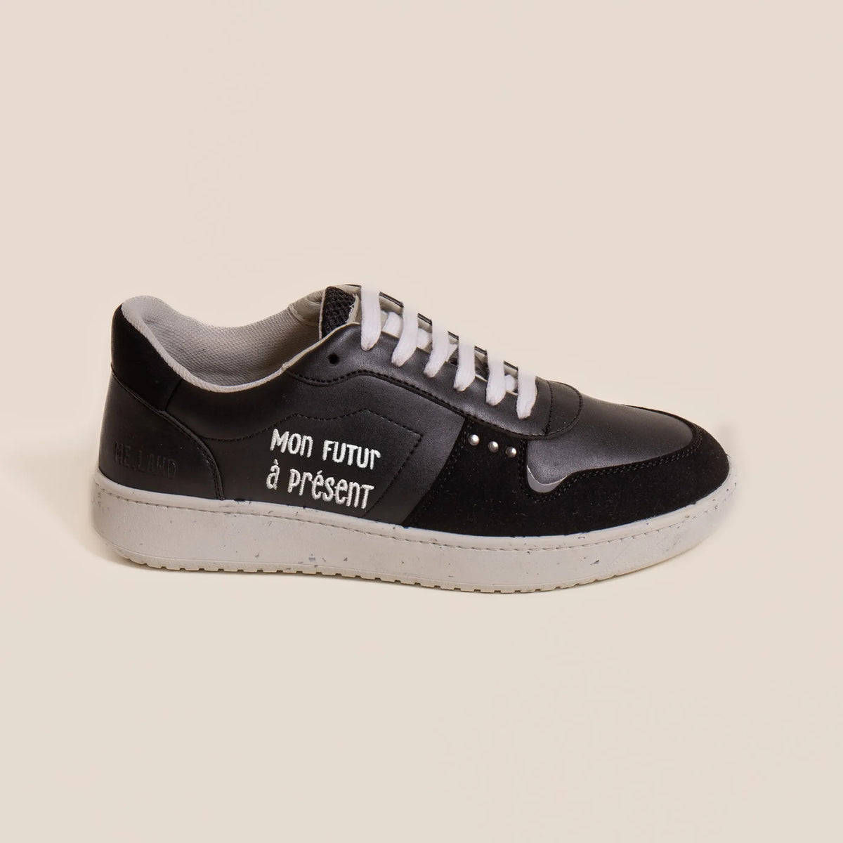Evan vegan and recycled black sneaker ME.LAND x Emma Daumas ✔ ME.LAND