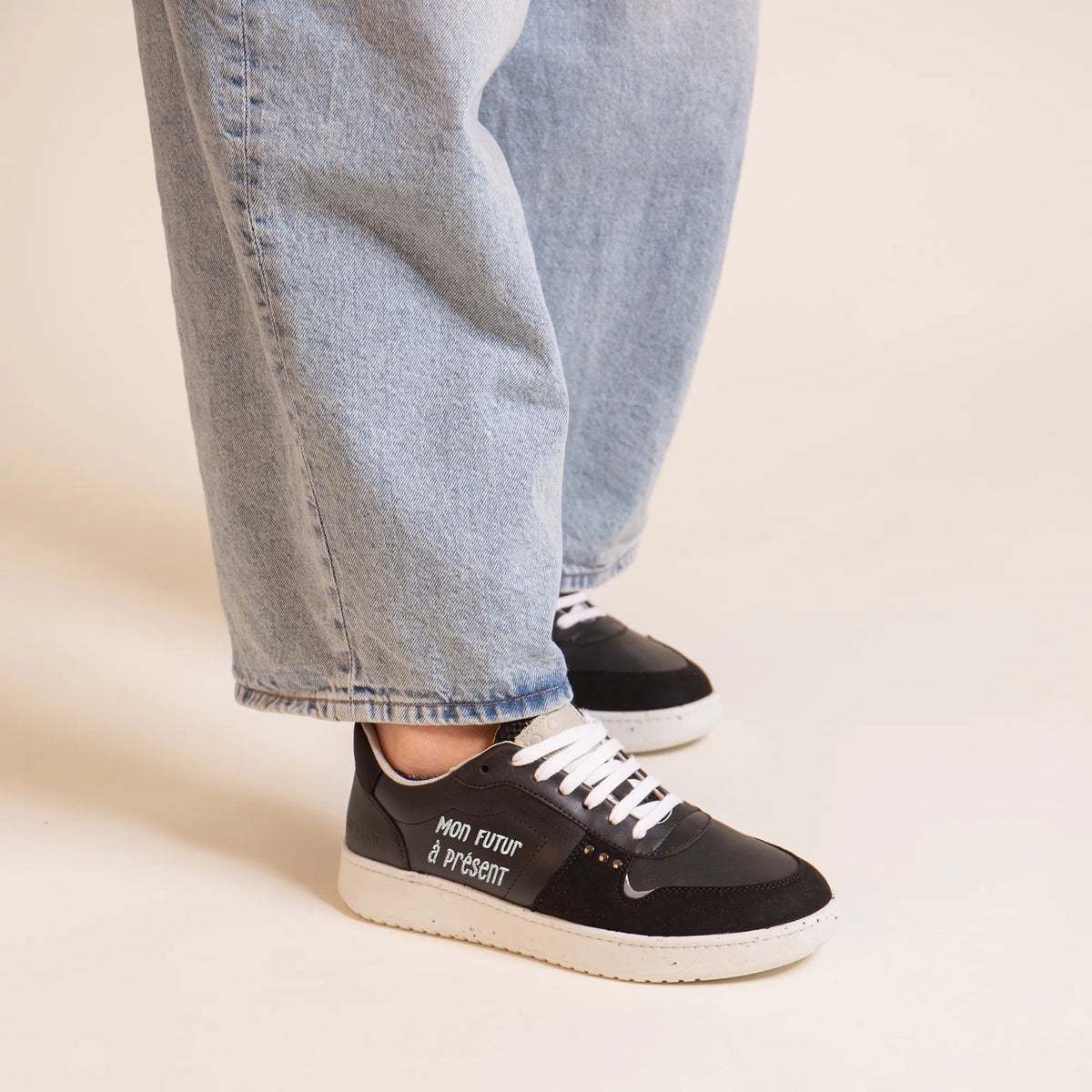 Evan vegan and recycled black sneaker ME.LAND x Emma Daumas ✔ ME.LAND