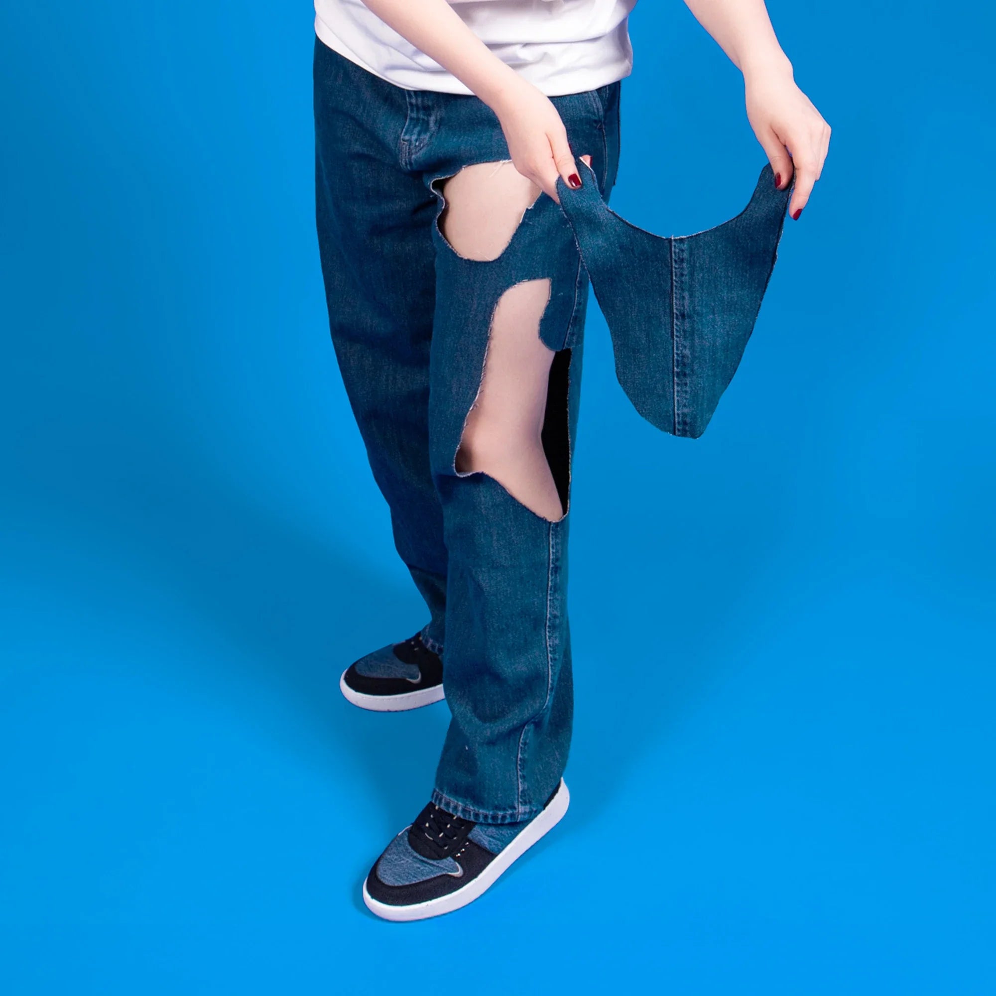 Evan Upcycled Denim Sneakers ✔ ME.LAND