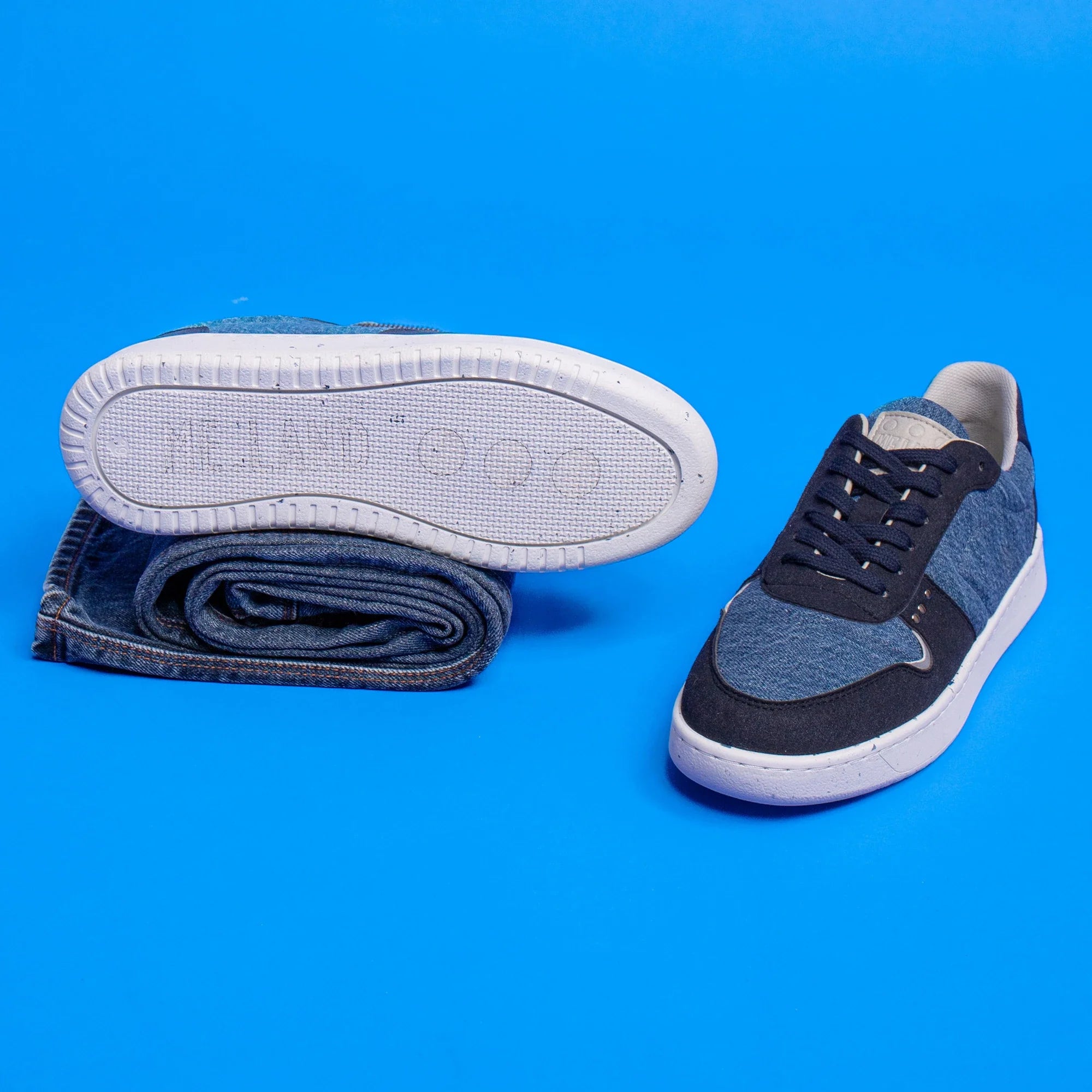 Evan Upcycled Denim Sneakers ✔ ME.LAND