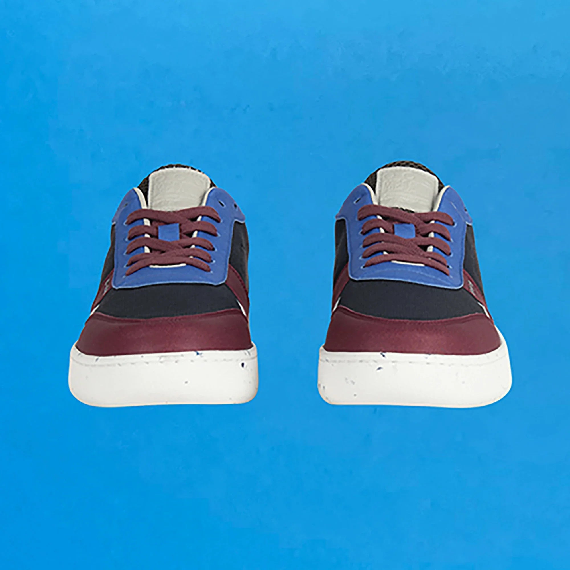 Evan vegan and recycled sneaker in black, bordeaux and blue ✔ ME.LAND