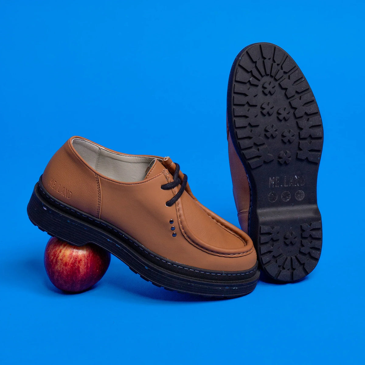 Cognac apple leather RANDO derby ✔ ME.LAND