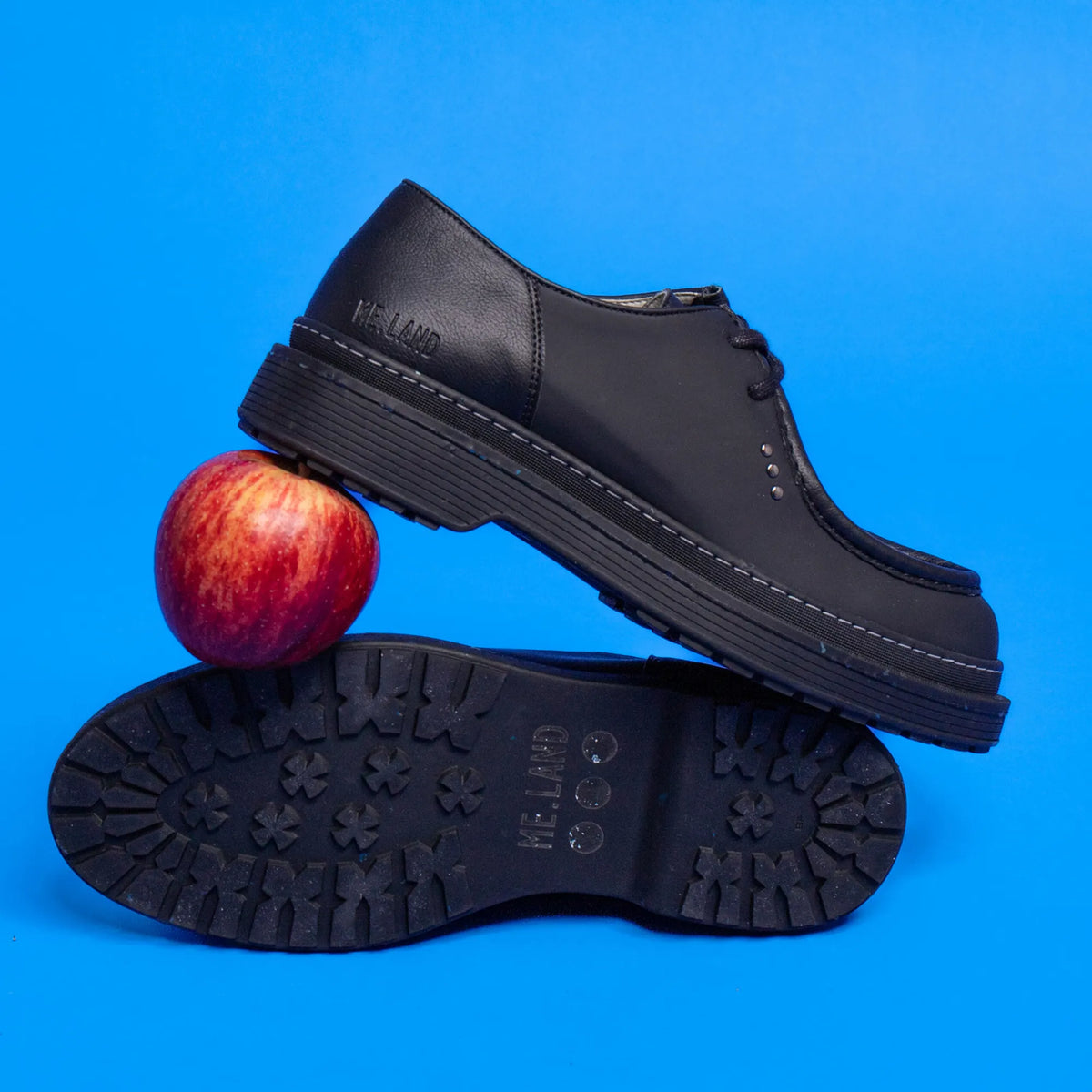 Black apple leather RANDO derby ✔ ME.LAND