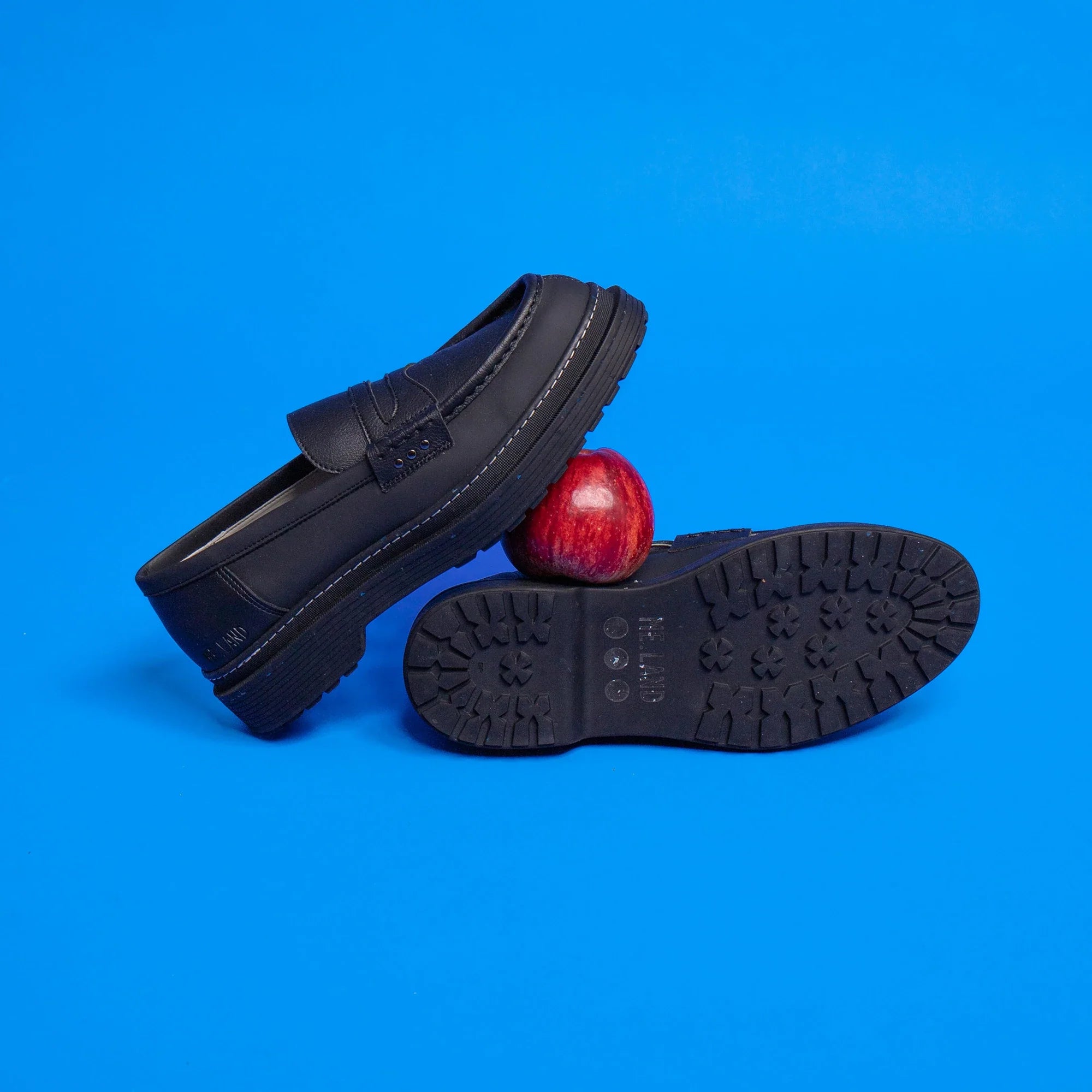 Black apple leather Loafer ✔ ME.LAND