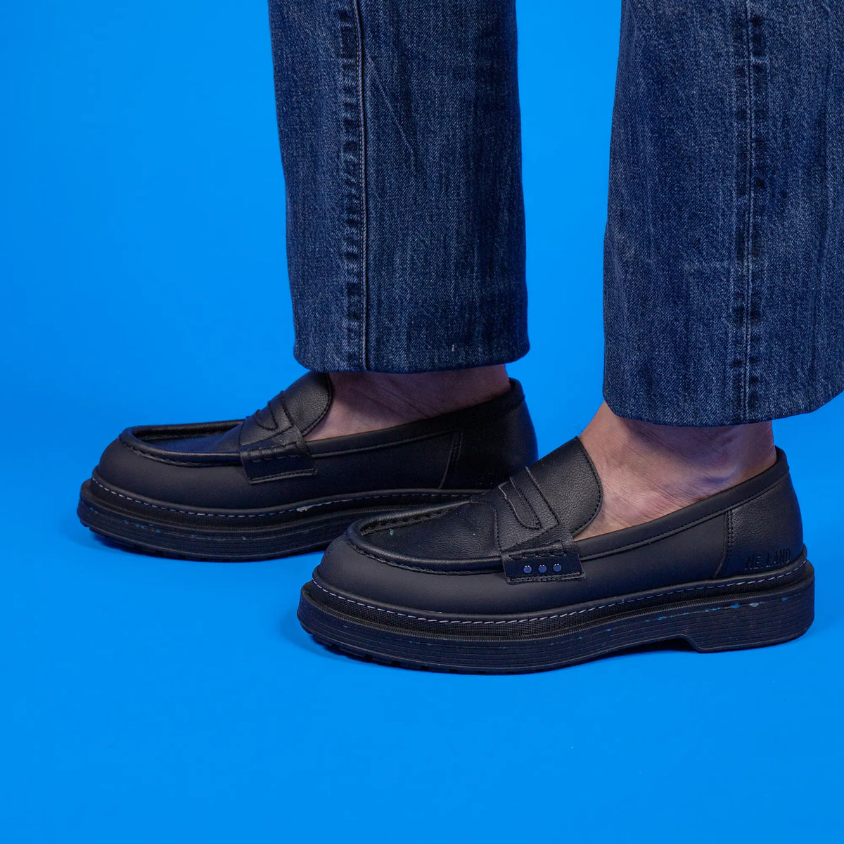 Black apple leather Loafer ✔ ME.LAND