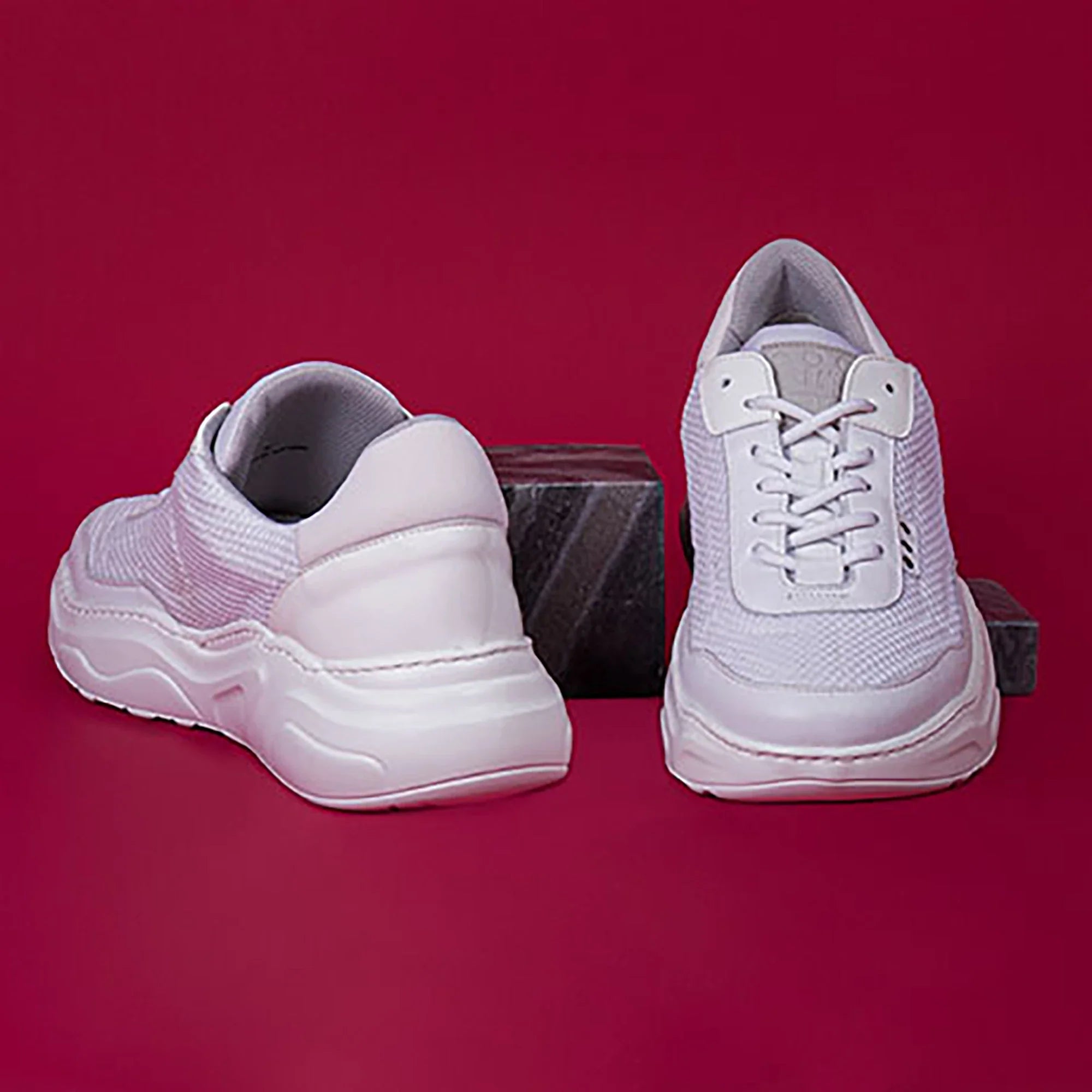 ME.LAND White recycled nylon DEBUT sneaker ladies