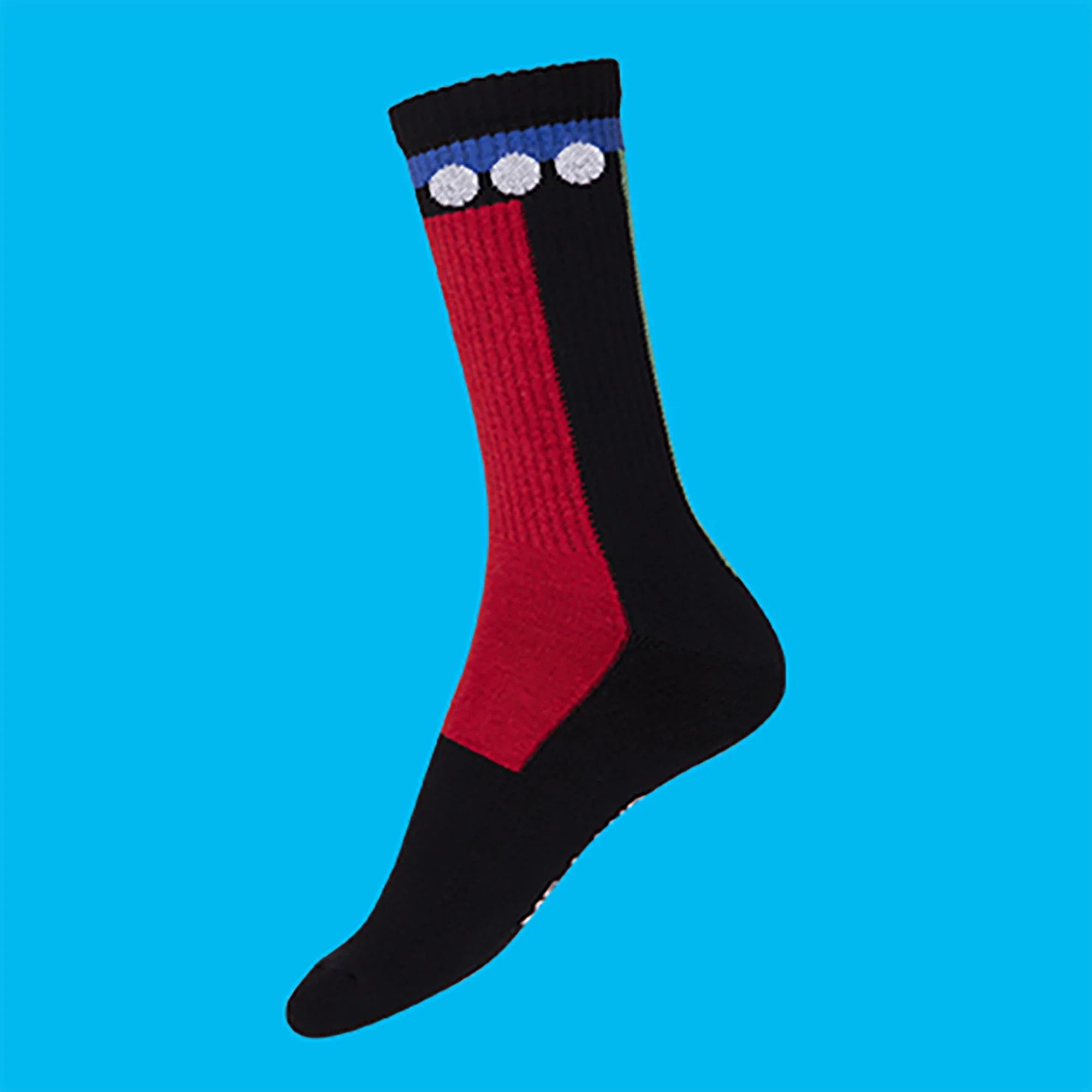Black geomerical organic cotton sport socks ✔ ME.LAND