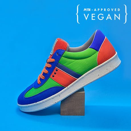 VIVACE vegan et baskets recyclées vertes, bleues et orange