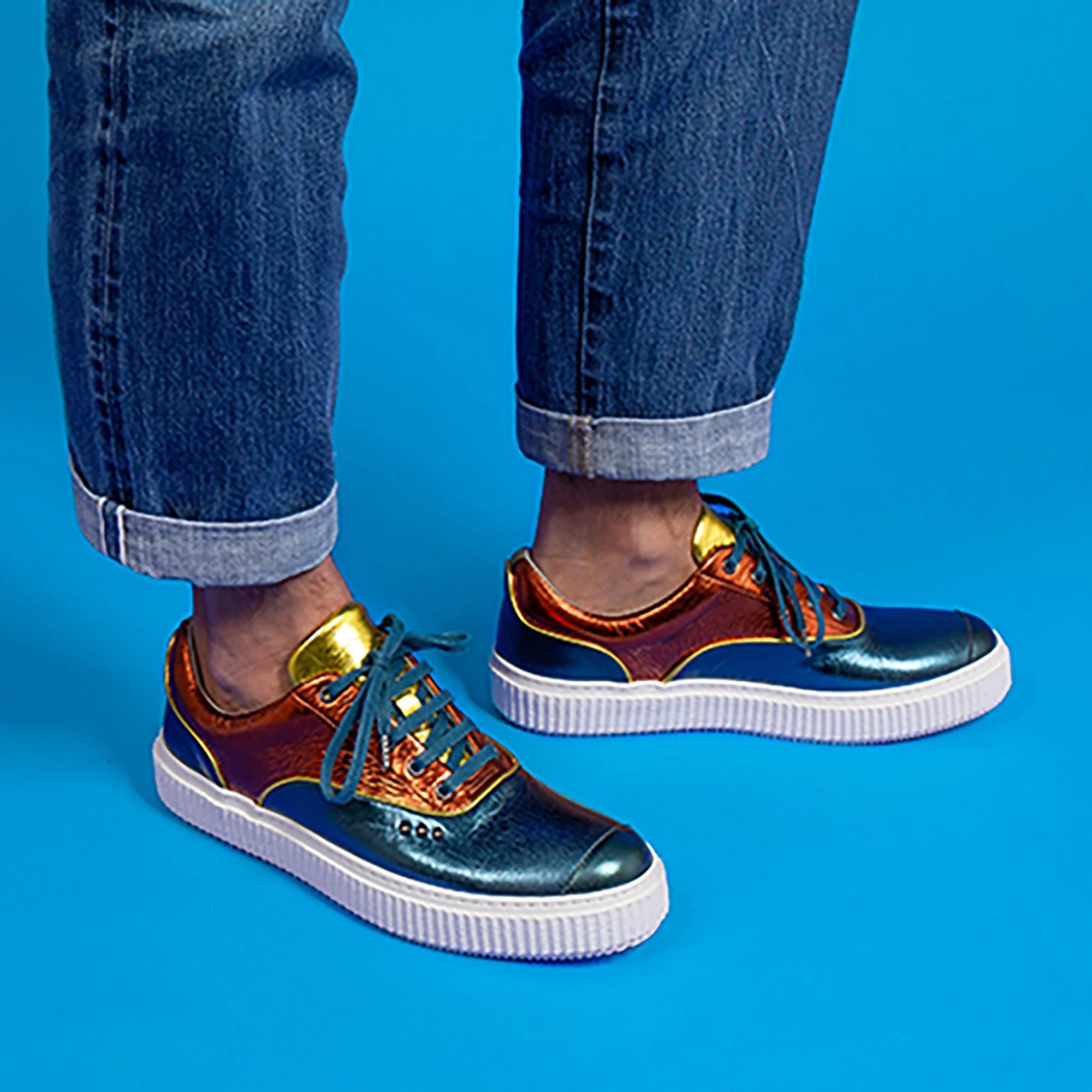 Metallic multi peacock MEAKER sneaker ✔ ME.LAND