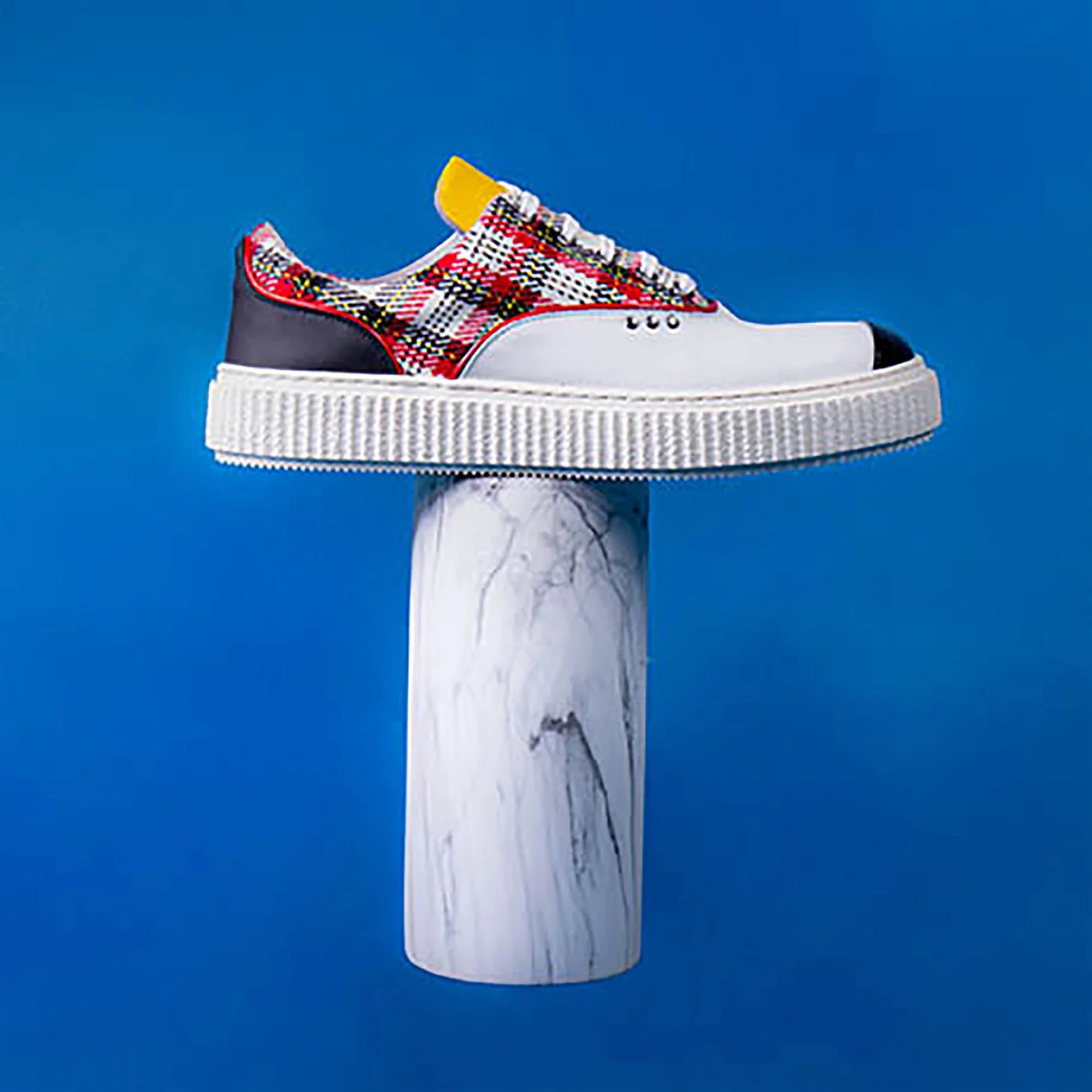 ME.LAND Tartan and white MEAKER sneaker above