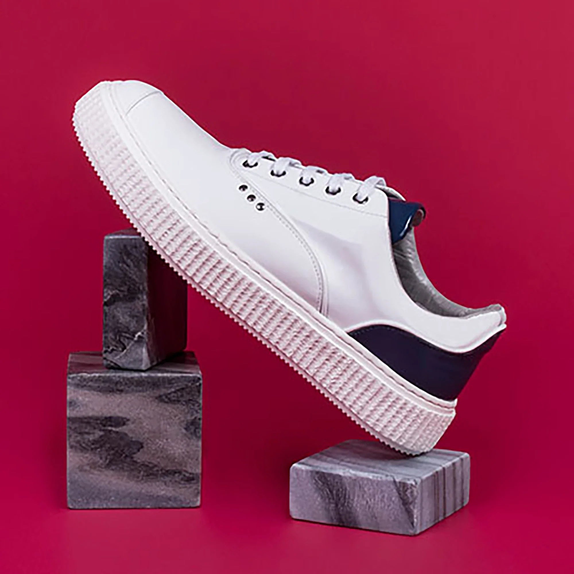 ME.LAND White and blue MEAKER sneaker above