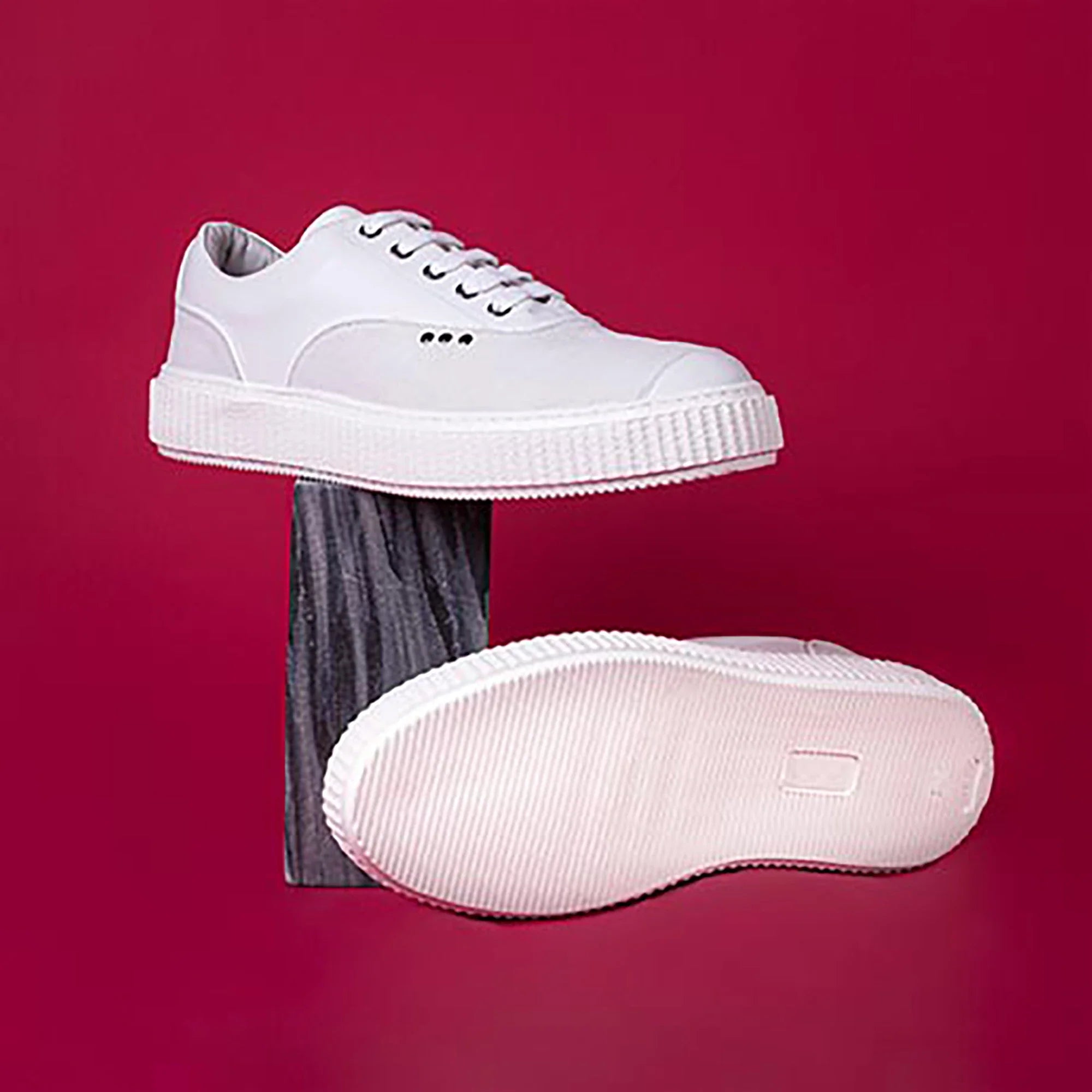 ME.LAND White suede Meaker sneaker men
