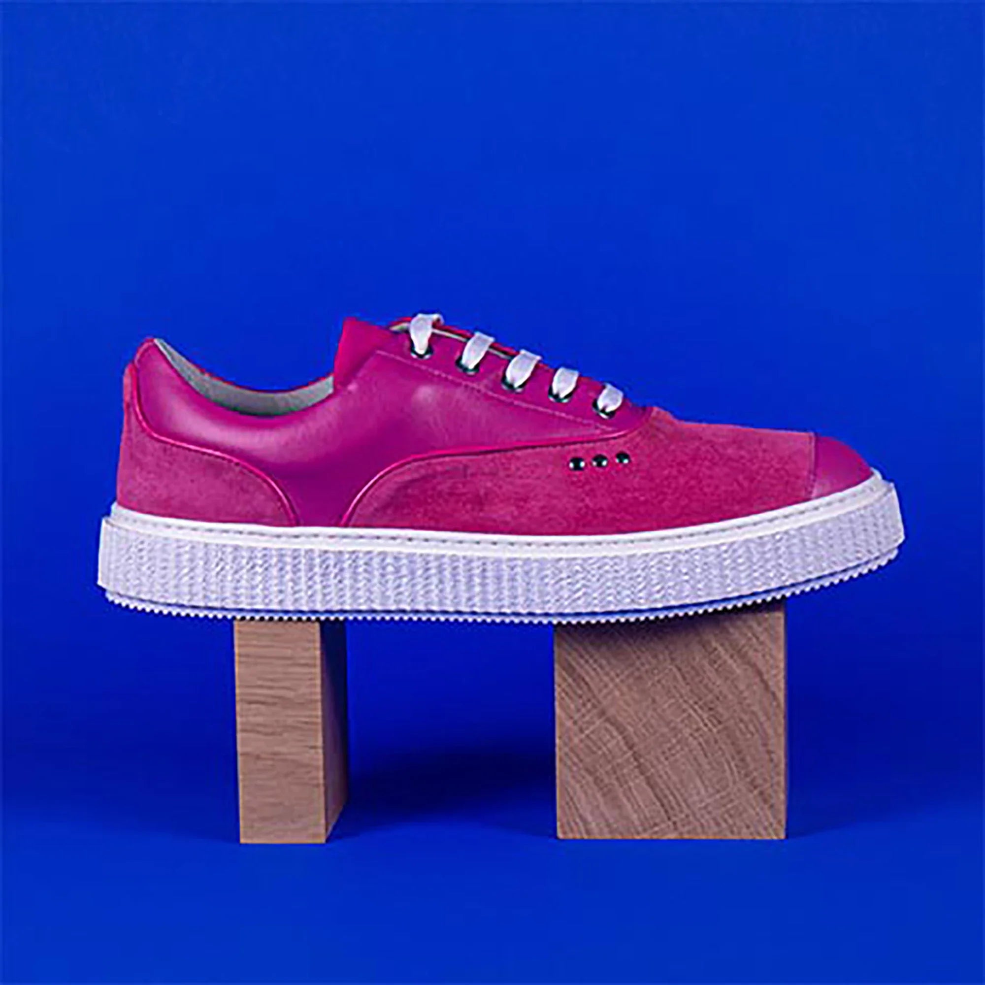 ME.LAND Pink suede MEAKER sneaker above