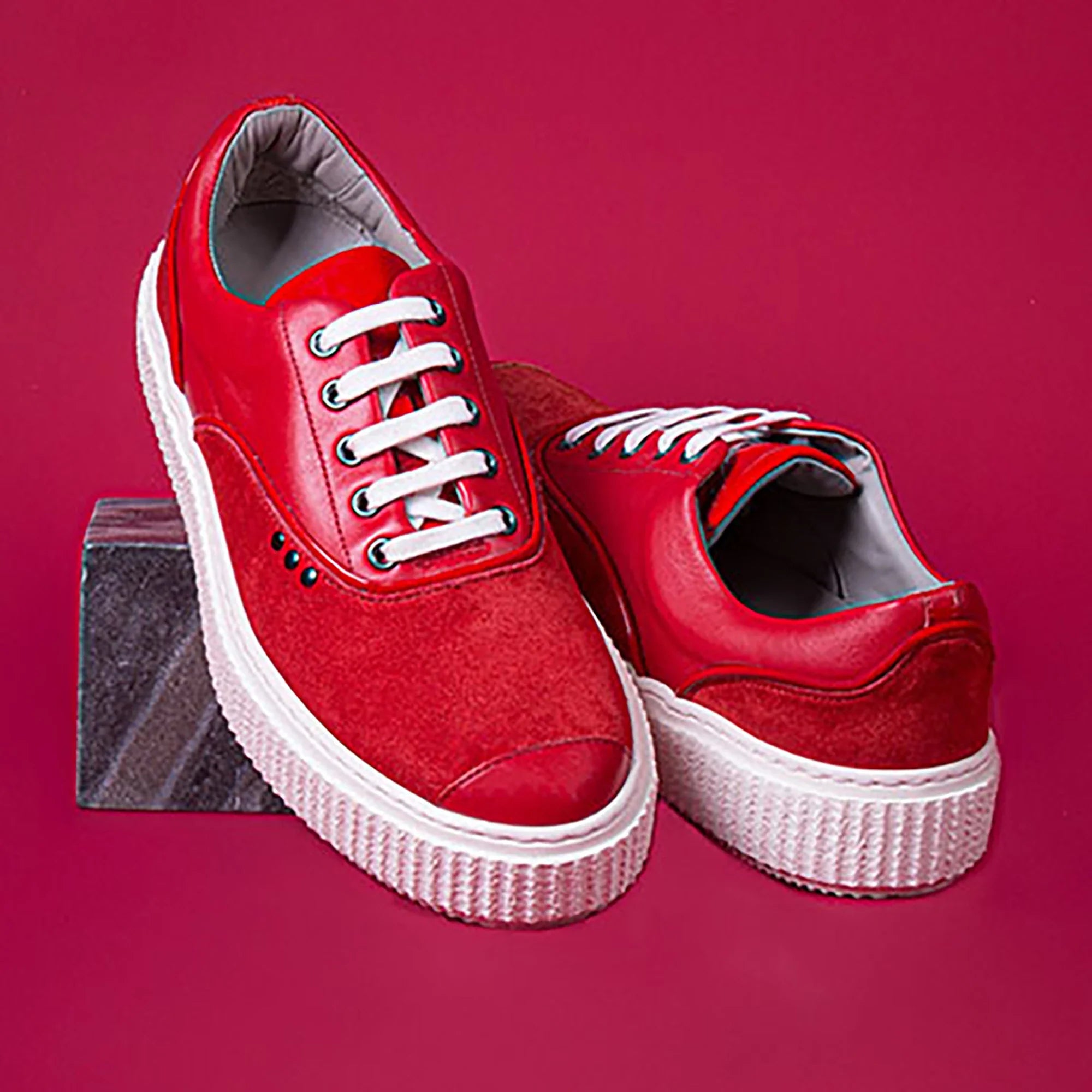 ME.LAND Red suede MEAKER sneaker ladies and men