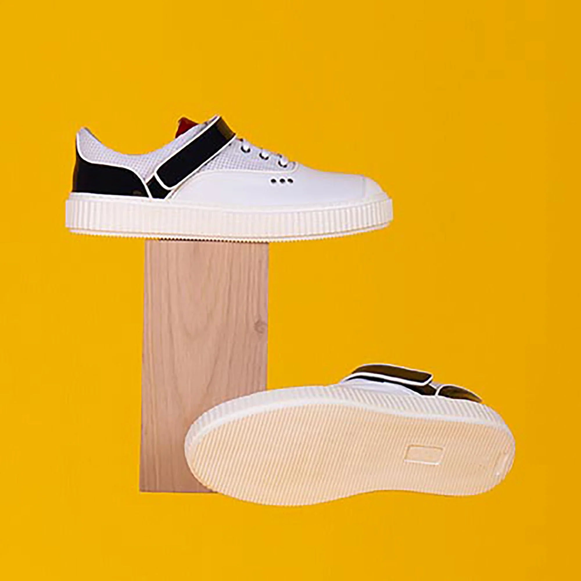 ME.LAND White and navy blue BEAKER band sneaker men