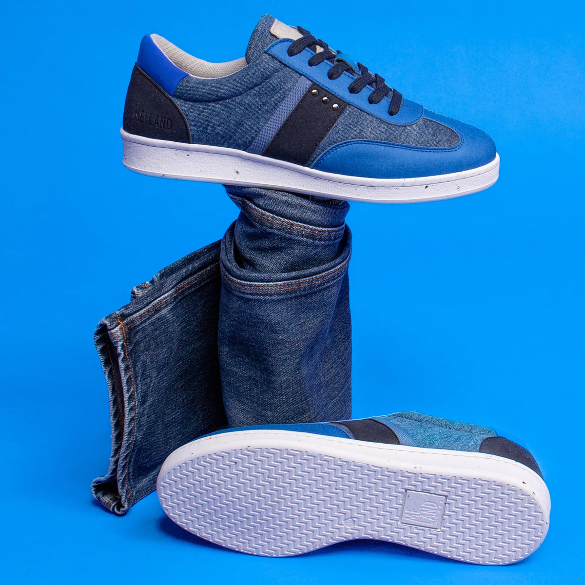 Vivace upcycled denim sneaker ✔ ME.LAND