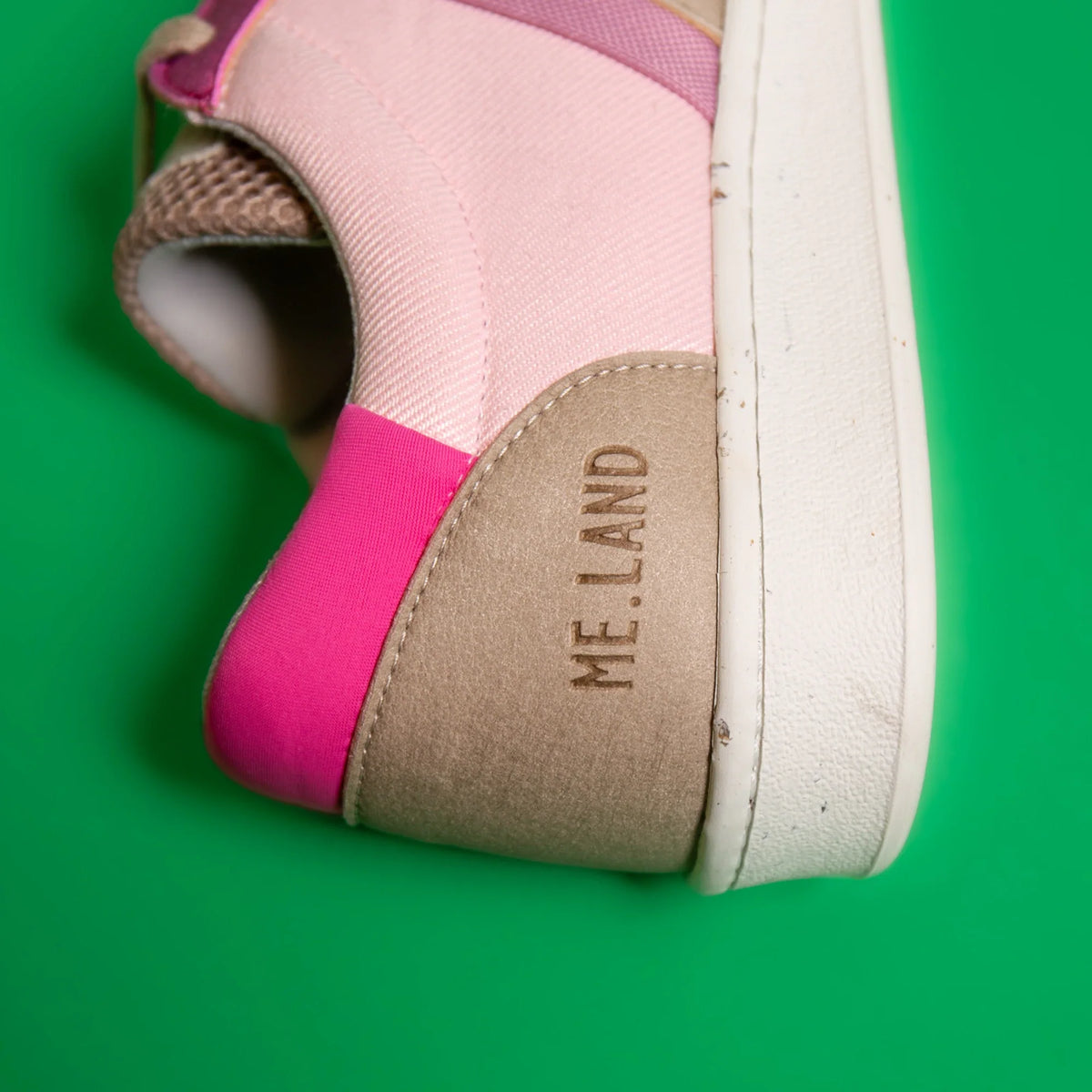 Vivace vegan and recycled sneaker in pink, fushia and beige ✔ ME.LAND
