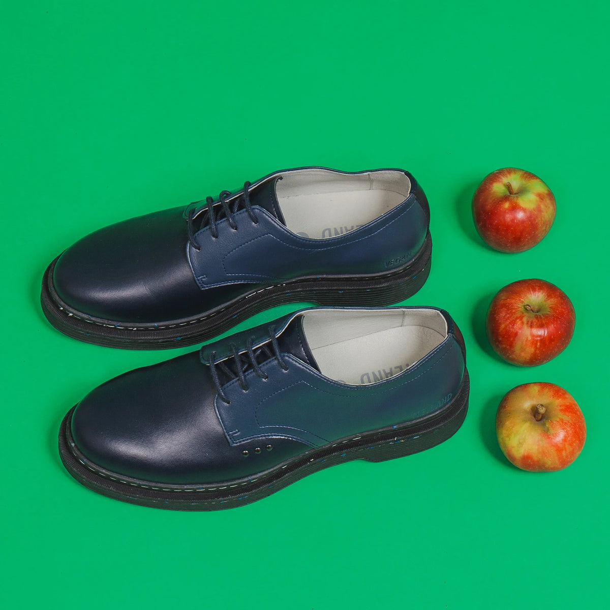 Blue and black apple leather LANDER derby ✔ ME.LAND