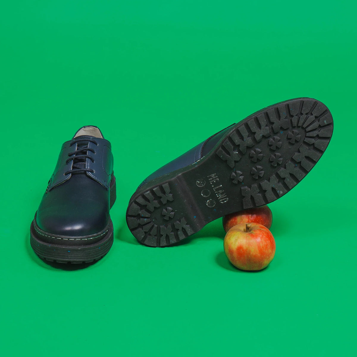 Blue and black apple leather LANDER derby ✔ ME.LAND