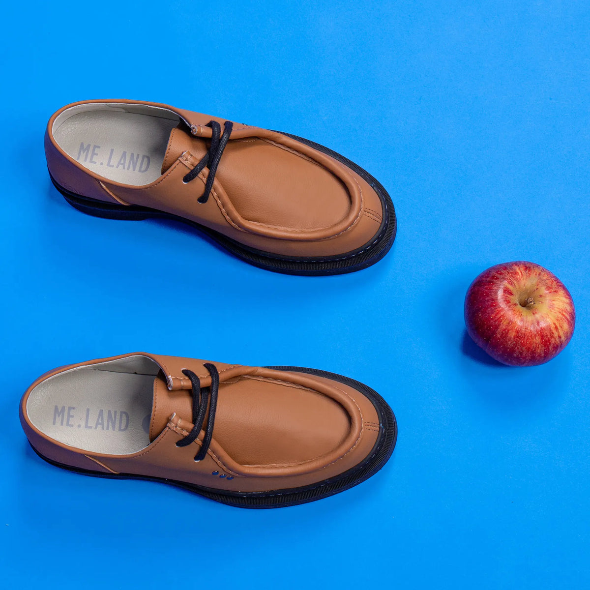 Cognac apple leather RANDO derby ✔ ME.LAND