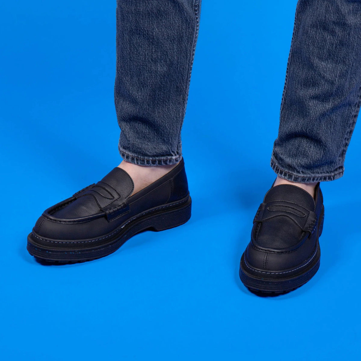 Black apple leather Loafer ✔ ME.LAND