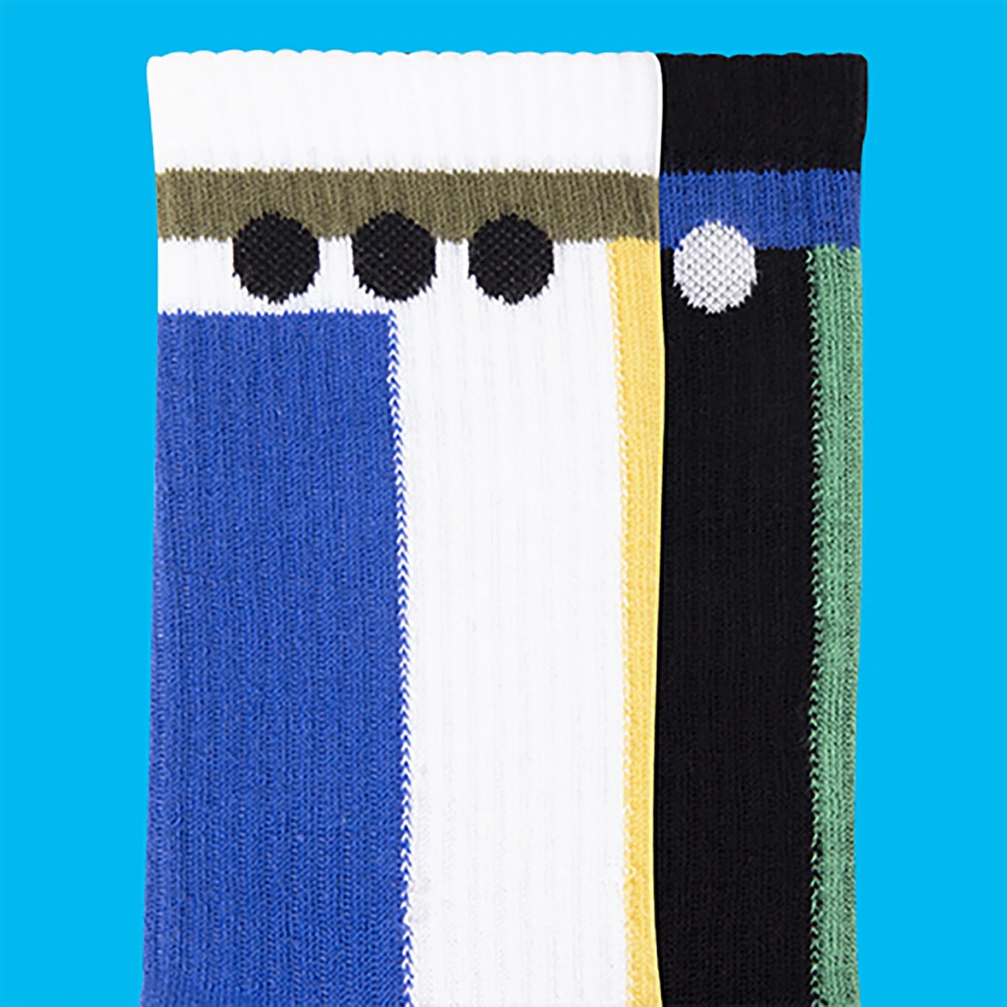 Duo Pack geometrical organic cotton sport socks ✔ ME.LAND