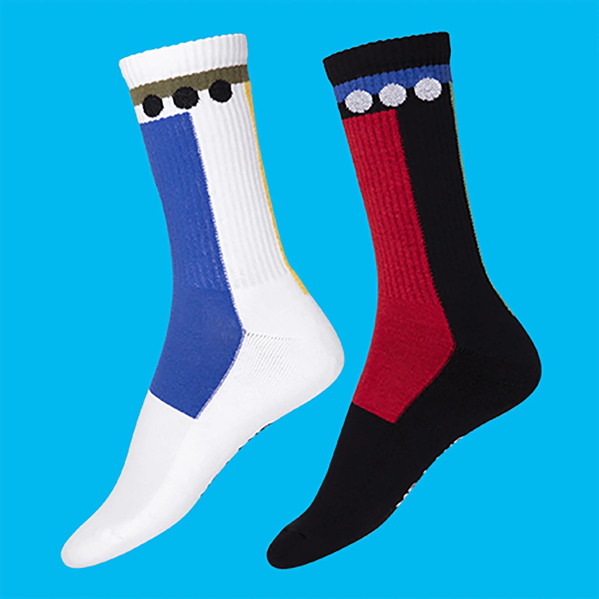Duo Pack geometrical organic cotton sport socks ✔ ME.LAND