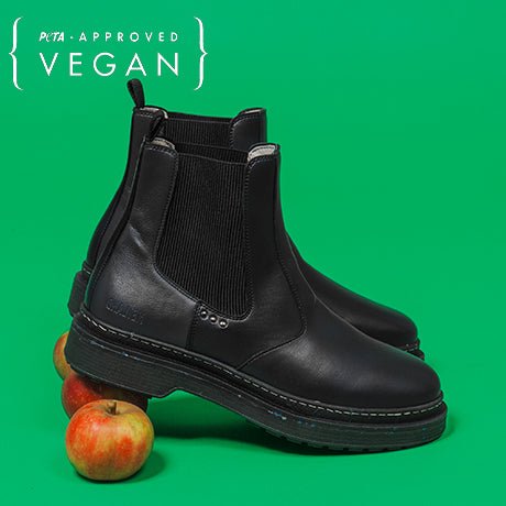 Chelsea Boots en cuir de pomme noir