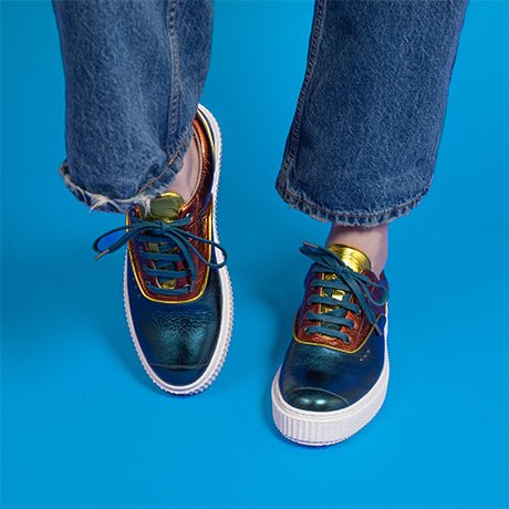 Metallic multi peacock MEAKER sneaker