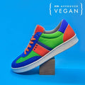 VIVACE vegan and recycled sneaker in green, blue and orange